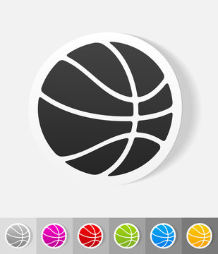 realistic design element. basketball