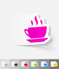 realistic design element. cup of coffee