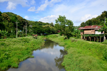 Fototapeta na wymiar View of Landscape at Baan Natong village