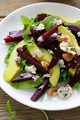 salad with  beetroot and avocado