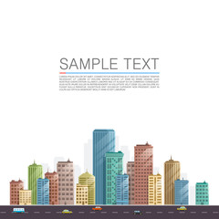 Modern city landscape background