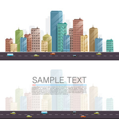 Modern city landscape background