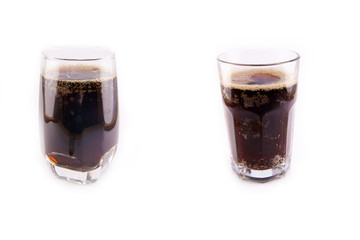drink cola in glass
