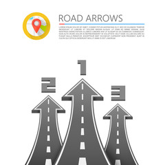 Fototapeta premium Road with an arrow up