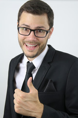 young businessman satisfied