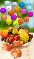 image of fresh organic fruit on a plate