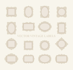 Vector Pastel Frame Set