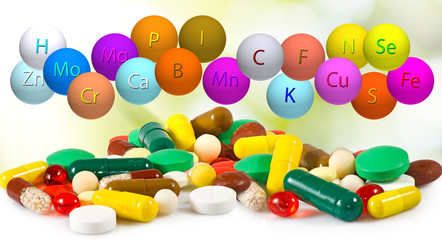 image of many pills closeup