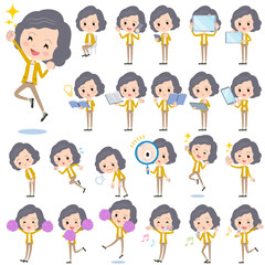 Yellow jacket Middle woman 2／同じシリーズはtoyotoyoポートフォリオ内から「親しみ　デフォルメ」と検索してください