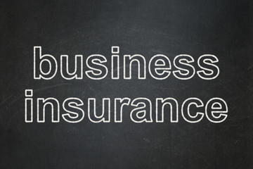 Insurance concept: Business Insurance on chalkboard background