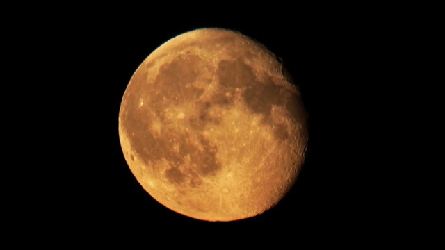 The moon, close up view, strong zoom. Shot with Red Cinema Camera