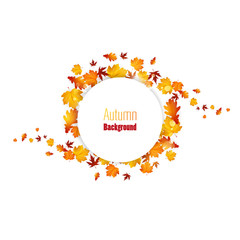 Autumn abstract floral background with place for your text