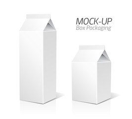 Mock-up packages. Juice and milk 