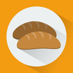 Bread Colorful round icon