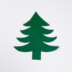 Obraz premium Tannenbaum, weißer Untergrund, Textfreiraum