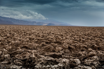 Regentag im Death Valley Devils Golf Course