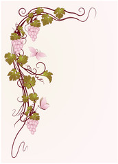 Background for your text with vines in vintage style.