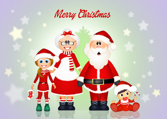 Santa Claus family