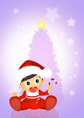 baby at Christmas