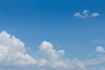cloud on clear blue sky background