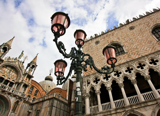 Lantern in the Piazza San Marco in Venice