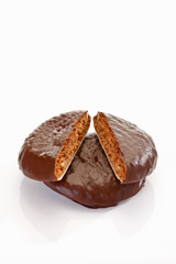 Oblaten Lebkuchen mit Schokoguss