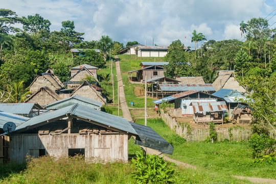 Village Pantoja in peruvian jungle