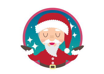 Santa Claus character design vector badge