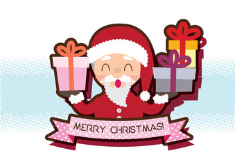 Santa Claus character design vector badge