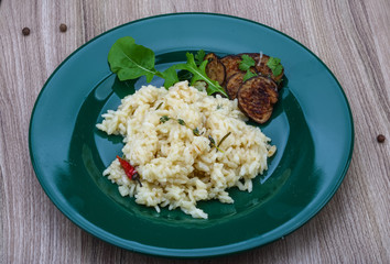Risotto with eggplant