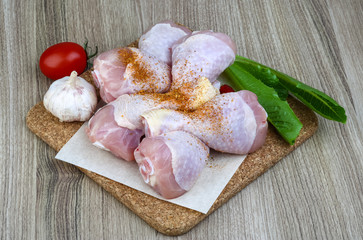Raw chicken legs