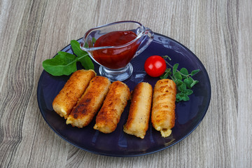 Fry cheese sticks
