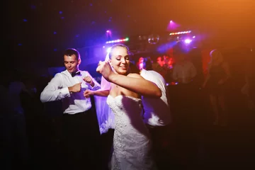 Fotobehang Beautiful wedding dance © teksomolika