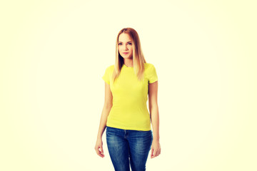 Fototapeta premium Young casual student woman.