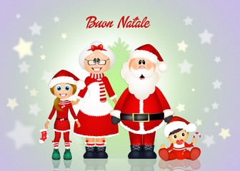 Santa Claus family