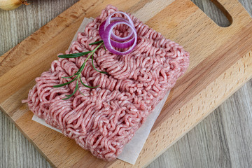 Fototapeta na wymiar Raw minced pork meat