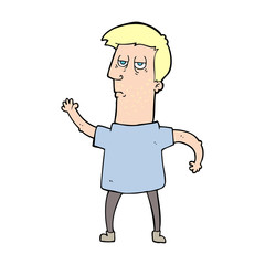 cartoon bored man