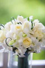 close up of wedding bouquet