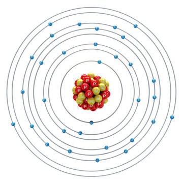 Germanium atom on a white background