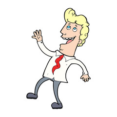 cartoon happy office man