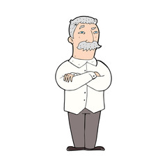 cartoon old man