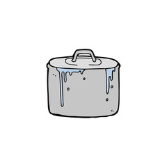 cartoon bubbling pan