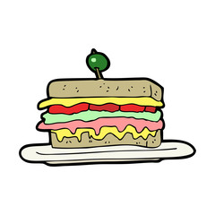 cartoon sandwich