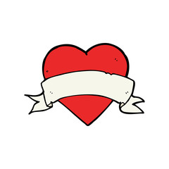 cartoon heart tattoo