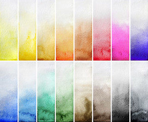 Watercolor gradient rectangles - obrazy, fototapety, plakaty