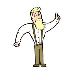 Obraz premium cartoon hipster