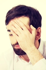 Fototapeta premium Young depressed businessman.