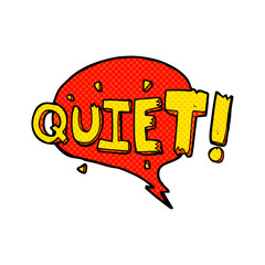 cartoon comic book shout for quiet