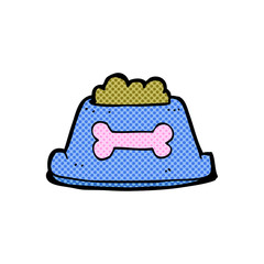 cartoon dog food in bowl