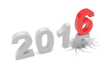 2015-2016 change new year 2016 isolated